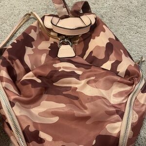 Rebecca Minkoff Julian Camouflage backpack in Brown and Tan